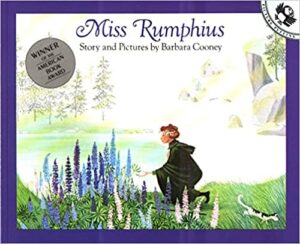 Miss Rumphius is a beautiful picture book for older students about making a difference in the world.