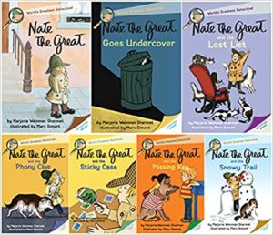 Nate the Great are super easy detective cases that both younger and older students enjoy.