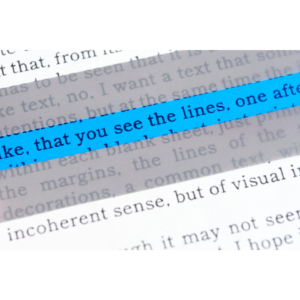 Learning to read requires a student to visually attend to the lines of print.